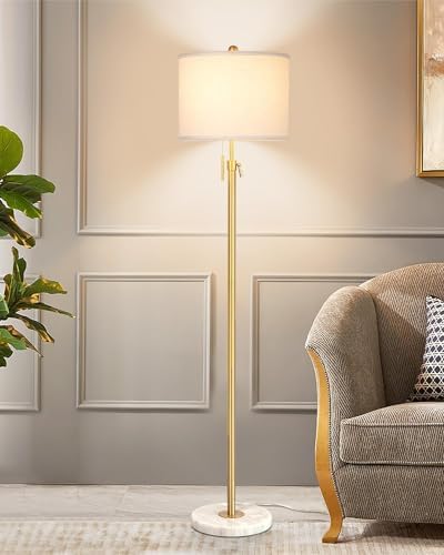 Jolof Store Modern Gold Floor Lamp | Adjustable Height & 3 Color Modes