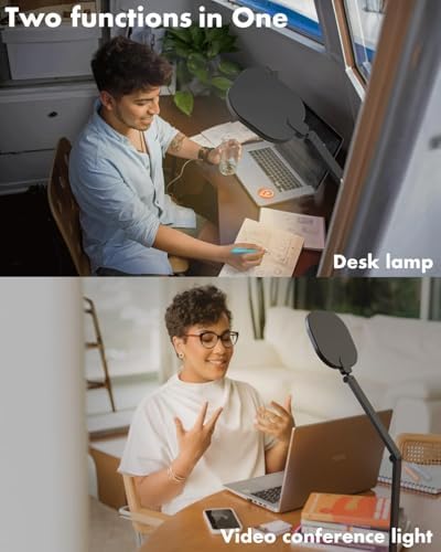 LitONES LED Desk Lamp | Dimmable Swing Arm Task Light with Metal Base