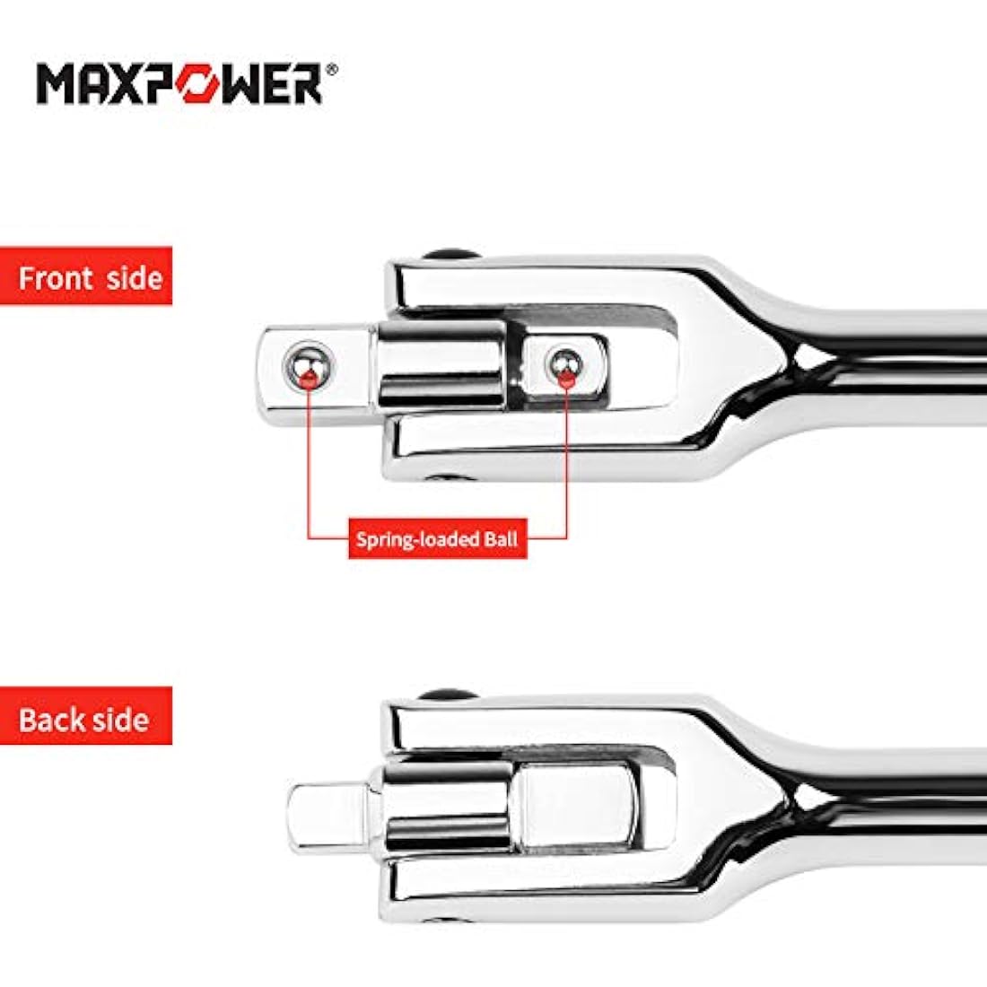 MAXPOWER 2-in-1 Breaker Bar | 1/2" & 3/8" Dual-Drive Wheel Nut Spanner