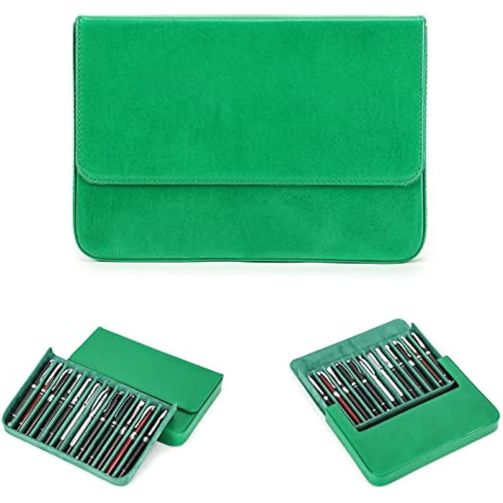 Hiram Leather Pen Case - 12 Slot Vegetable Tanned Fountain Pen Box