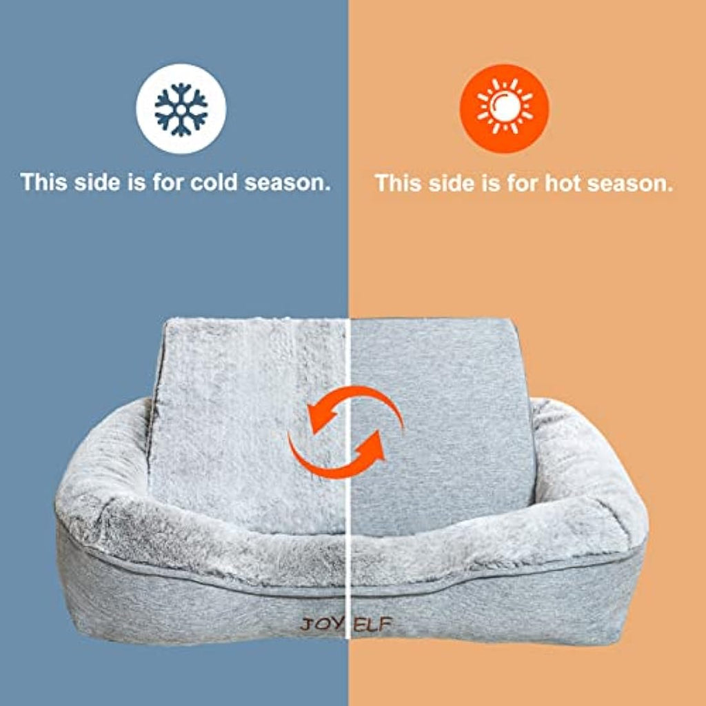 JOYELF Orthopedic Memory Foam Dog Bed | Large Washable Pet Bed with Liner