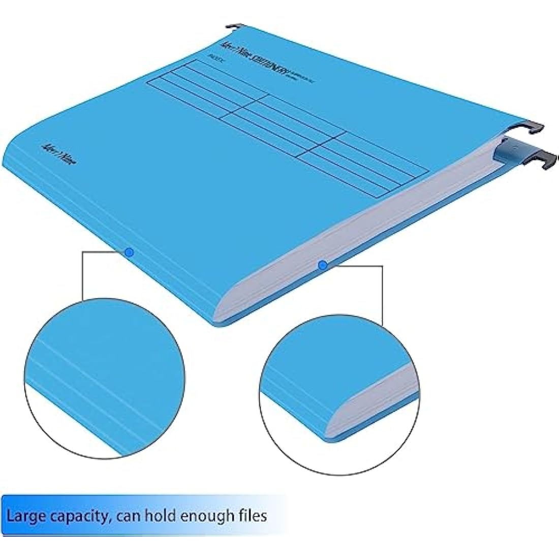 MerryNine A4 Suspension Files – 15-Pack Blue Polypropylene Folders