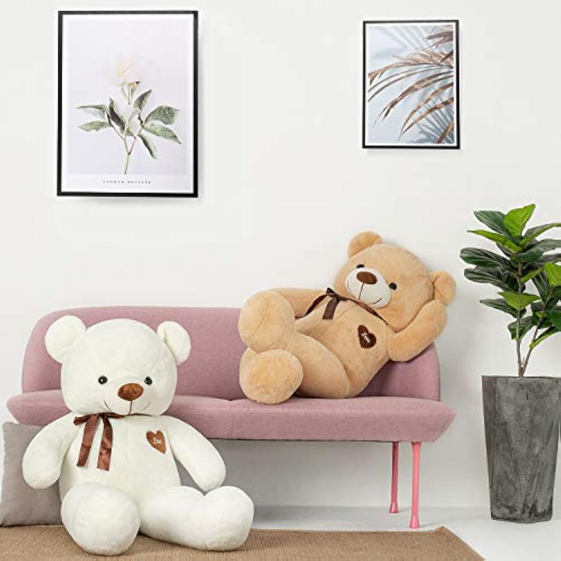 YunNasi Giant Teddy Bear | 39 Inch Light Brown Plush Stuffed Animal