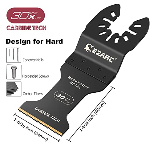 EZARC Carbide Oscillating Tool Blades for Hard Metal and Nails – 3 Pack