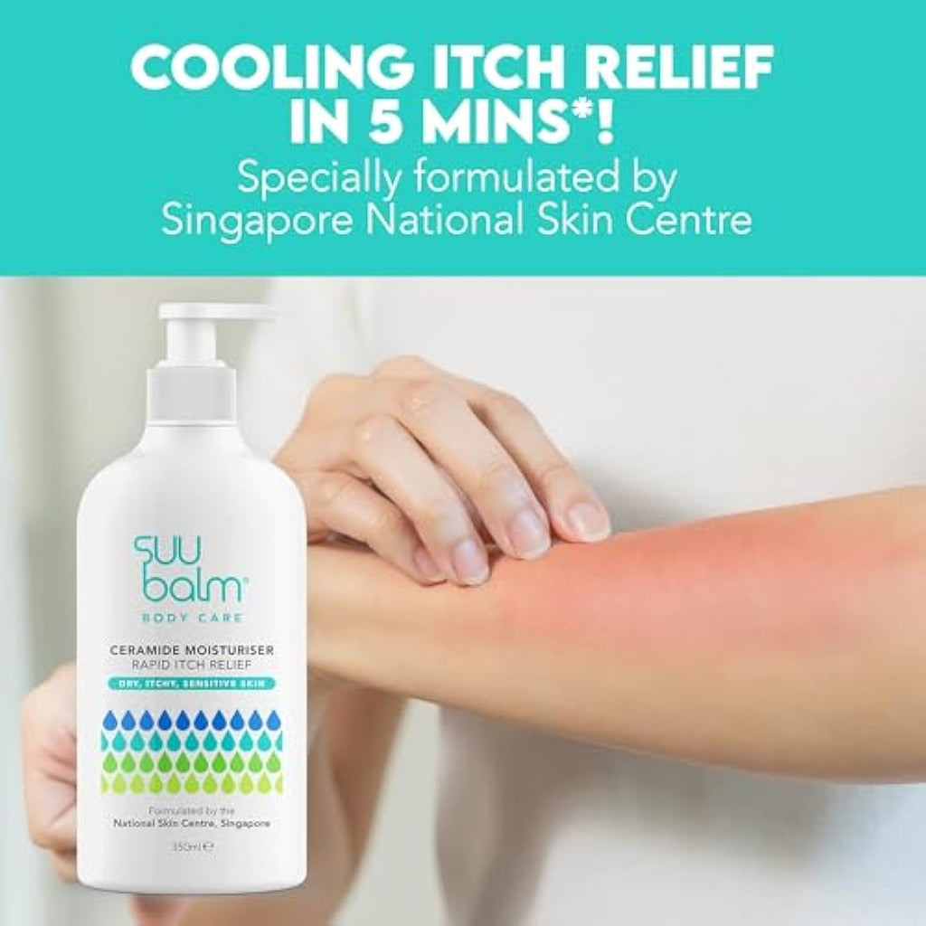 Suu Balm Itch Relief Cream | Menthol & Ceramide Body Moisturiser (350ml)