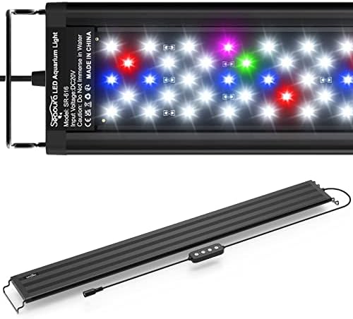 SEAOURA Full Spectrum LED Aquarium Light with Timer for Plants (77-90cm)