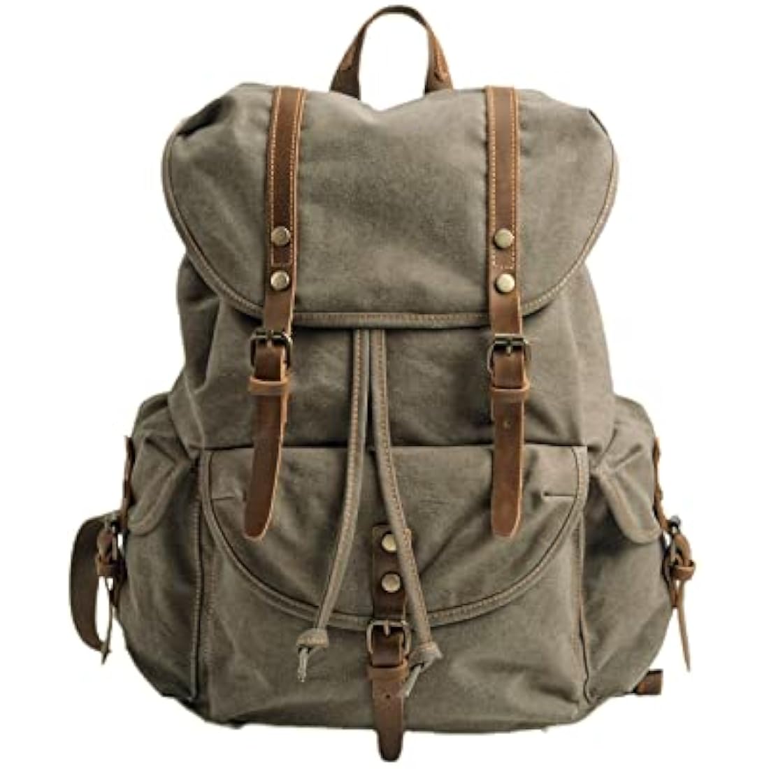 FANDARE Vintage Canvas Hiking Backpack | Waterproof Travel Rucksack - Green