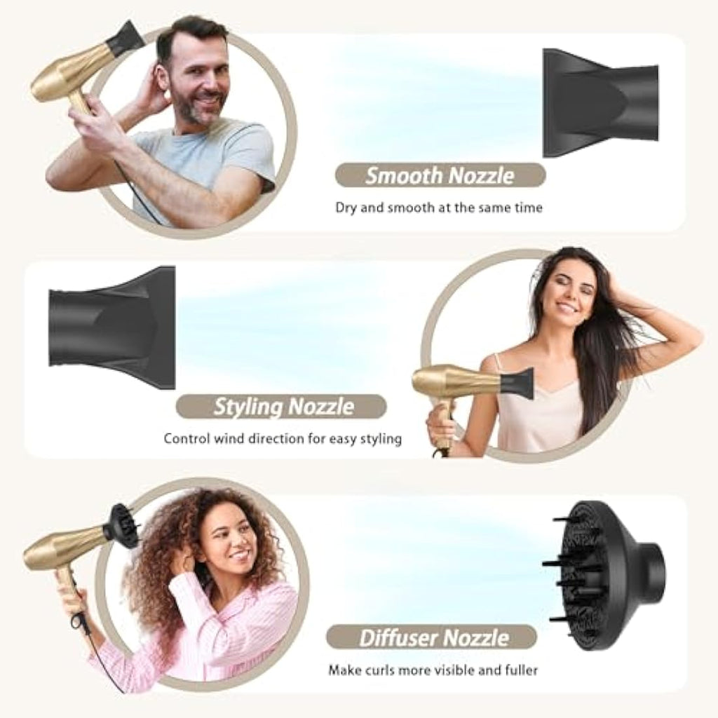 Jooayou 3000W Ionic Hair Dryer | Professional Salon Blow Dryer
