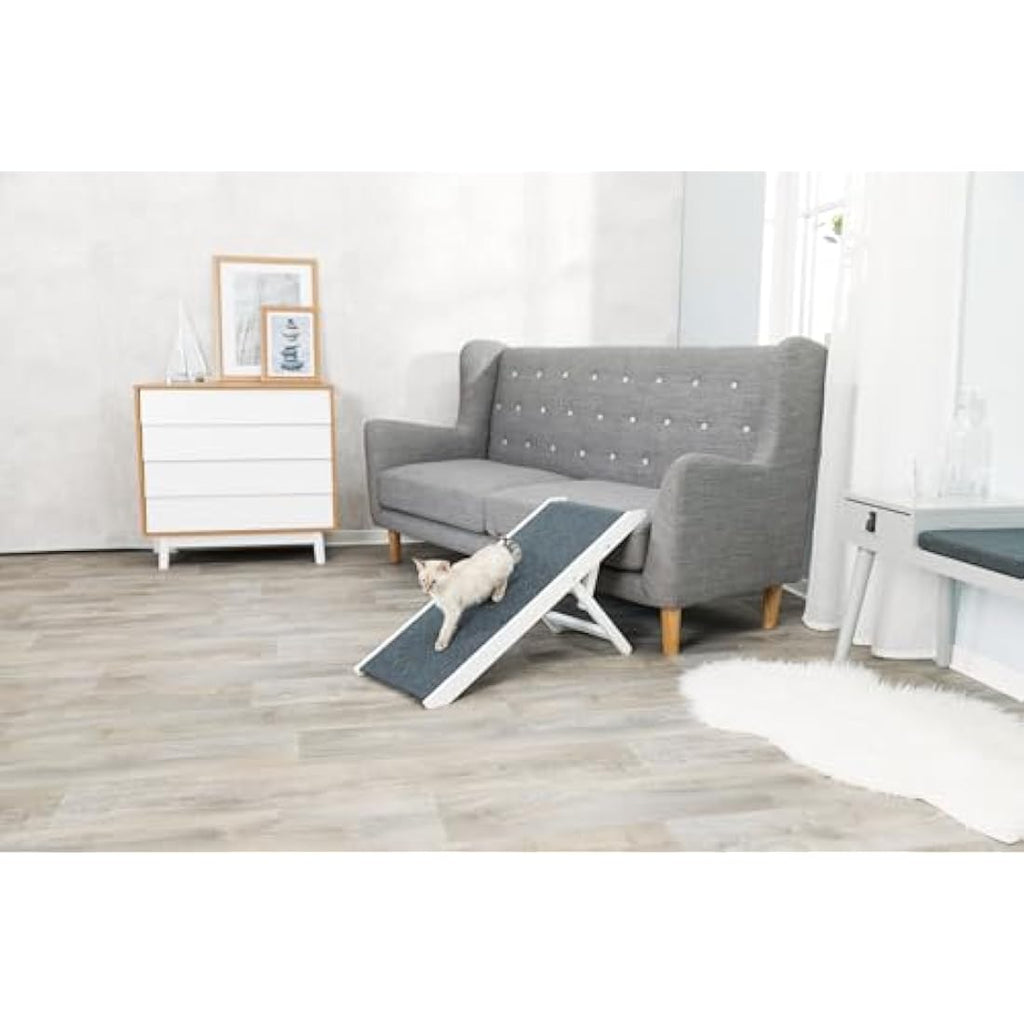 Trixie Height-Adjustable Pet Furniture Ramp – White Non-Slip MDF