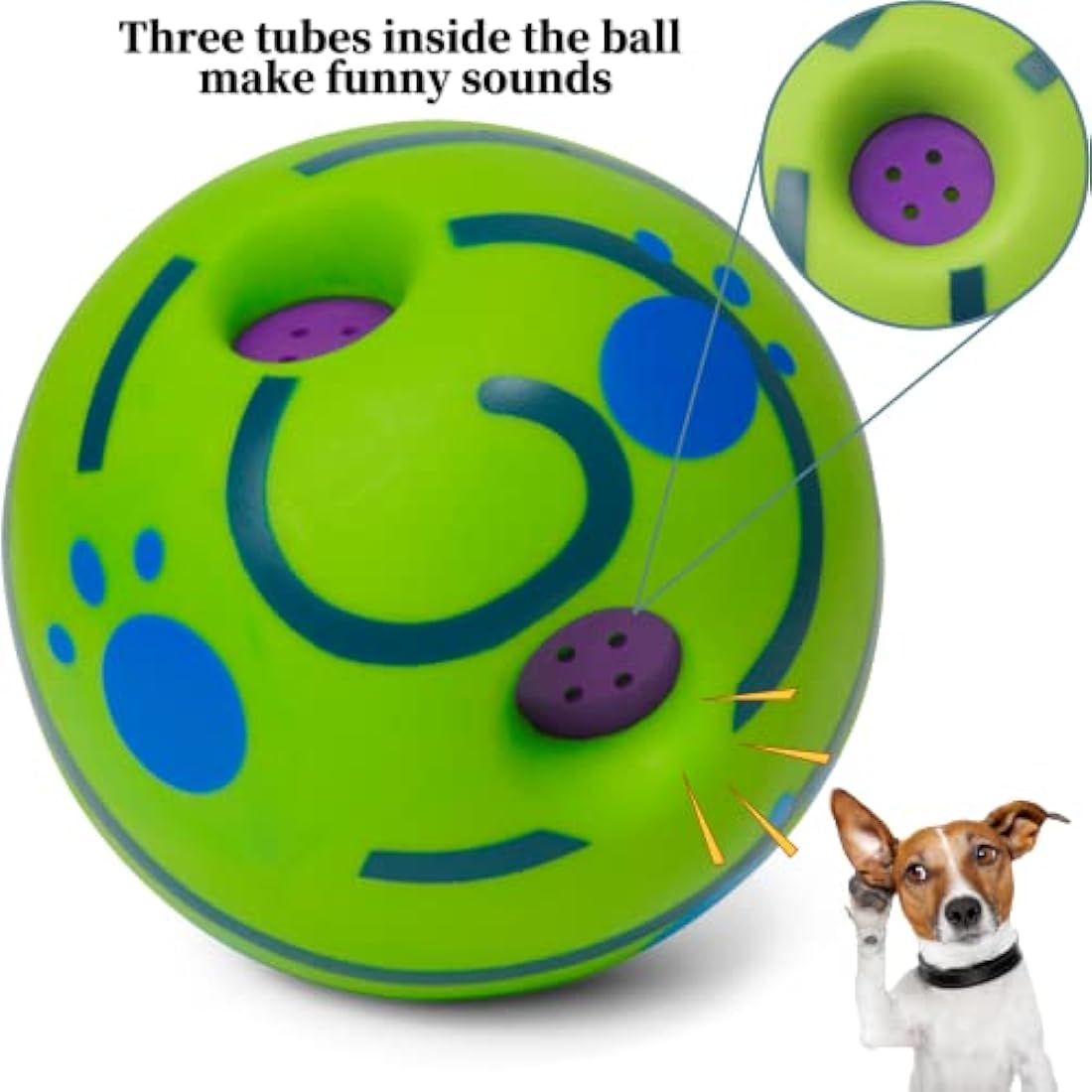 Jolof Store Interactive Giggle Ball – Squeaky Dog Toy for Boredom