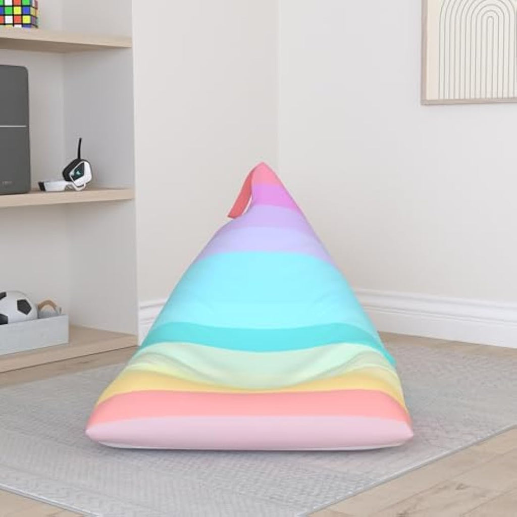Stuffed Animal Storage Bean Bag Chair Cover – XL Soft Canvas