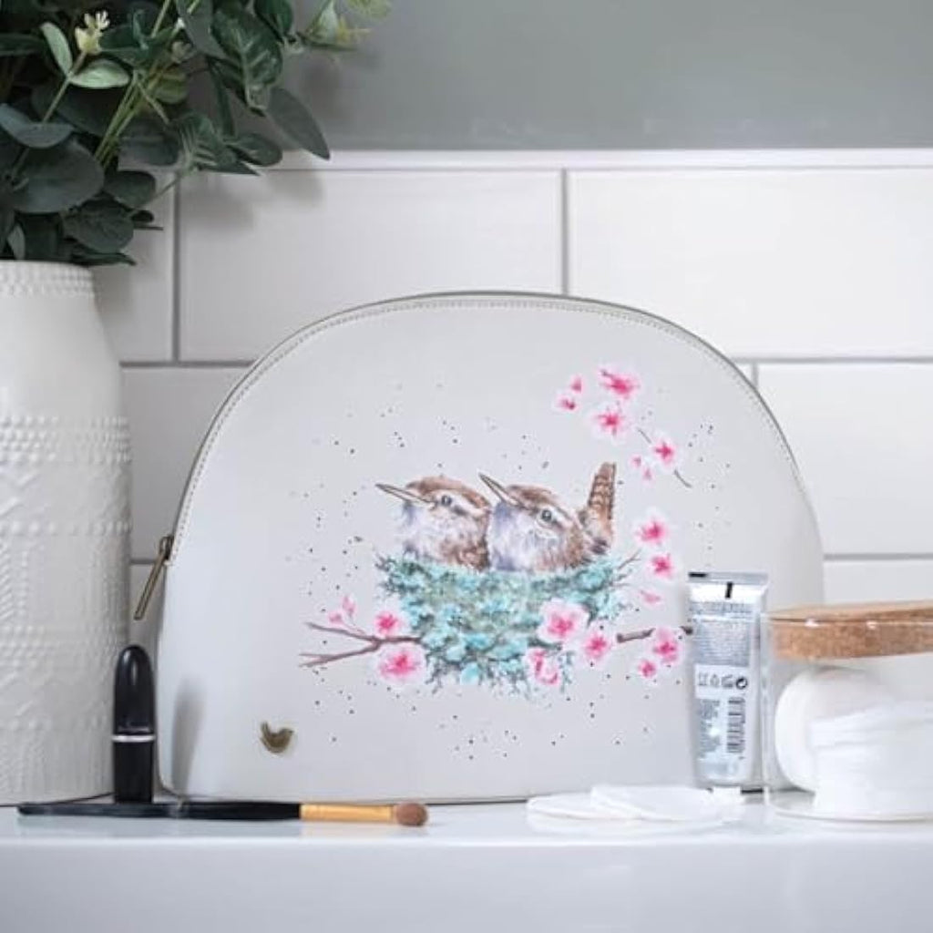 Wrendale Designs Home Tweet Home Large Vegan Leather Cosmetic Bag