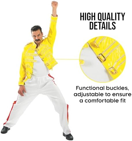 80s Rock Costume for Men –  Retro 1980s Fancy Dress Outfit