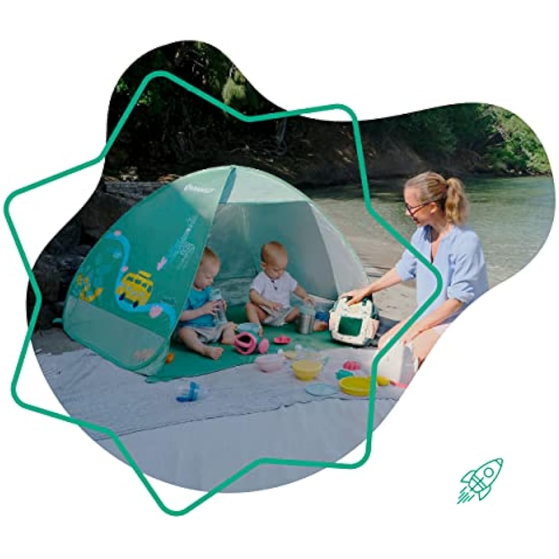 Badabulle Baby Beach Tent – UPF 50+ UV Protection Pop-Up Sun Shade