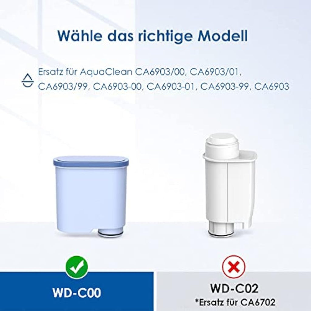 Waterdrop Coffee Filter for Philips AquaClean CA6903 – 5 Pack