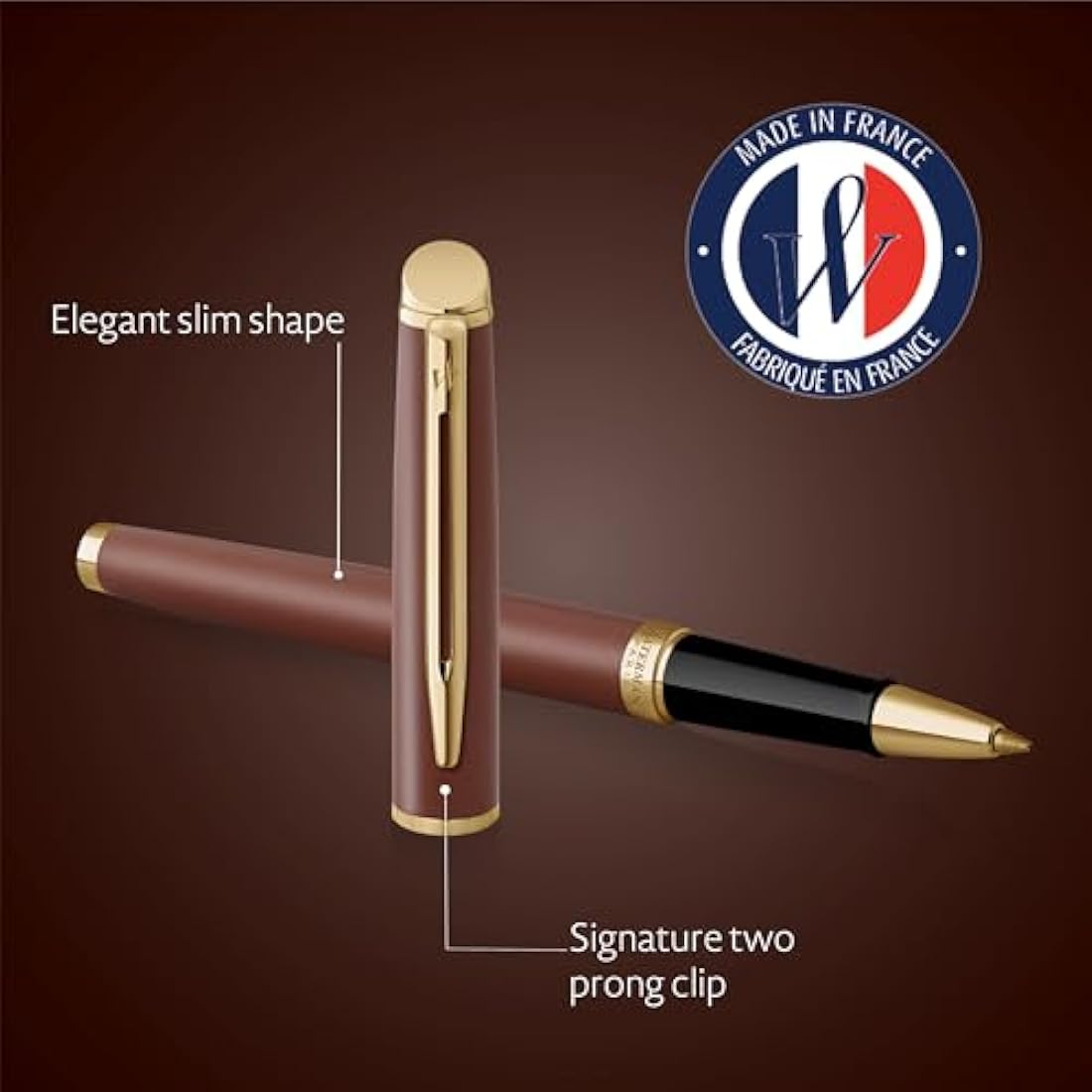 Waterman Hémisphère Rollerball Pen - Copper Red, Fine Point Gift Box