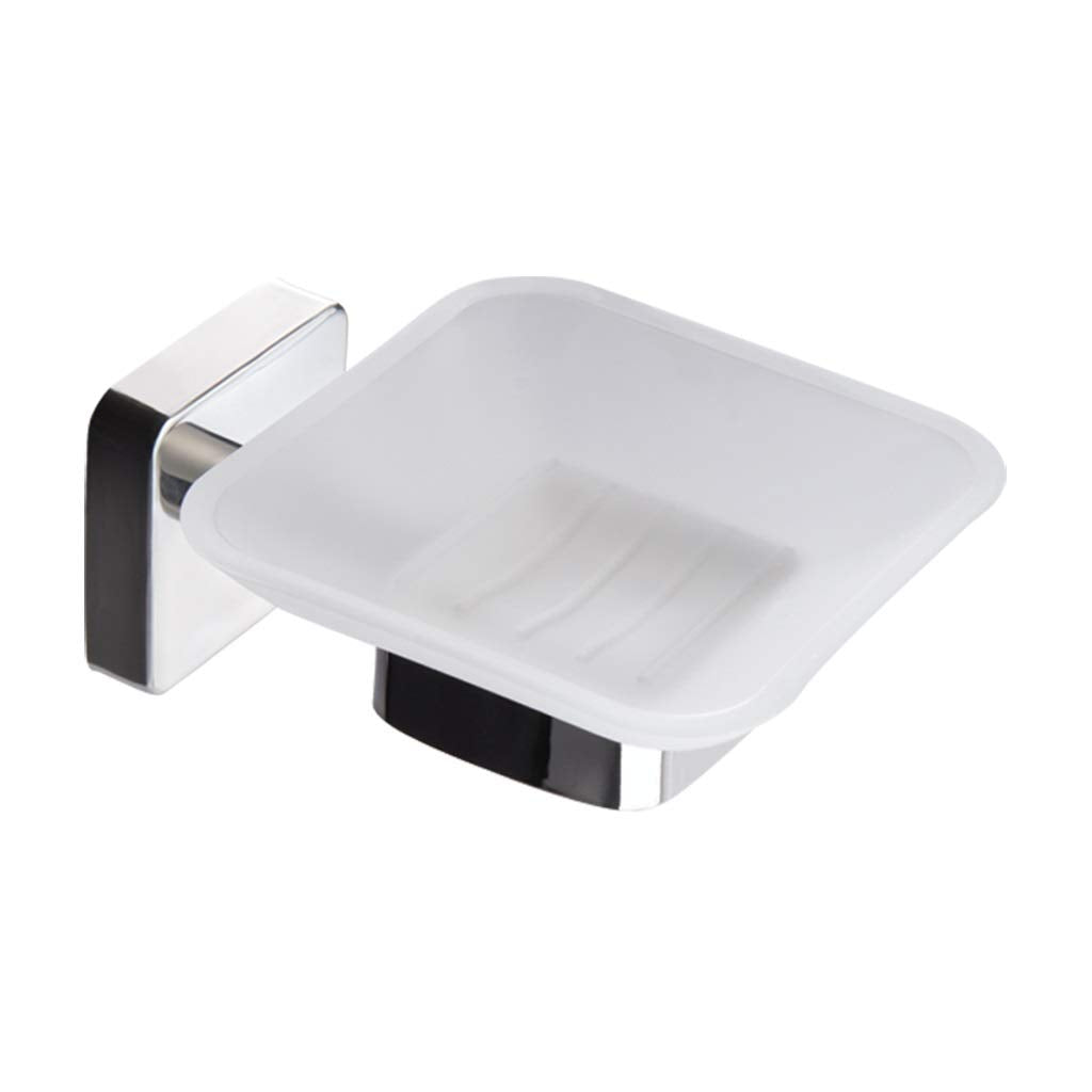 Kapitan Quattro Soap Dish Holder | Wall Mounted Stainless Steel & Glass