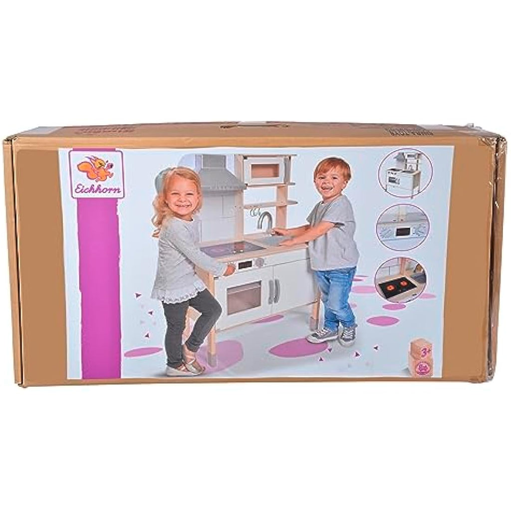 Eichhorn Wooden Play Kitchen – Kids Pretend Play Set for Ages 3+