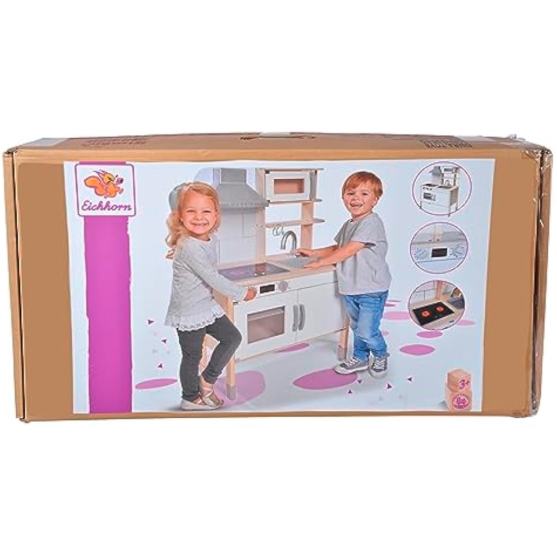 Eichhorn Wooden Play Kitchen – Kids Pretend Play Set for Ages 3+