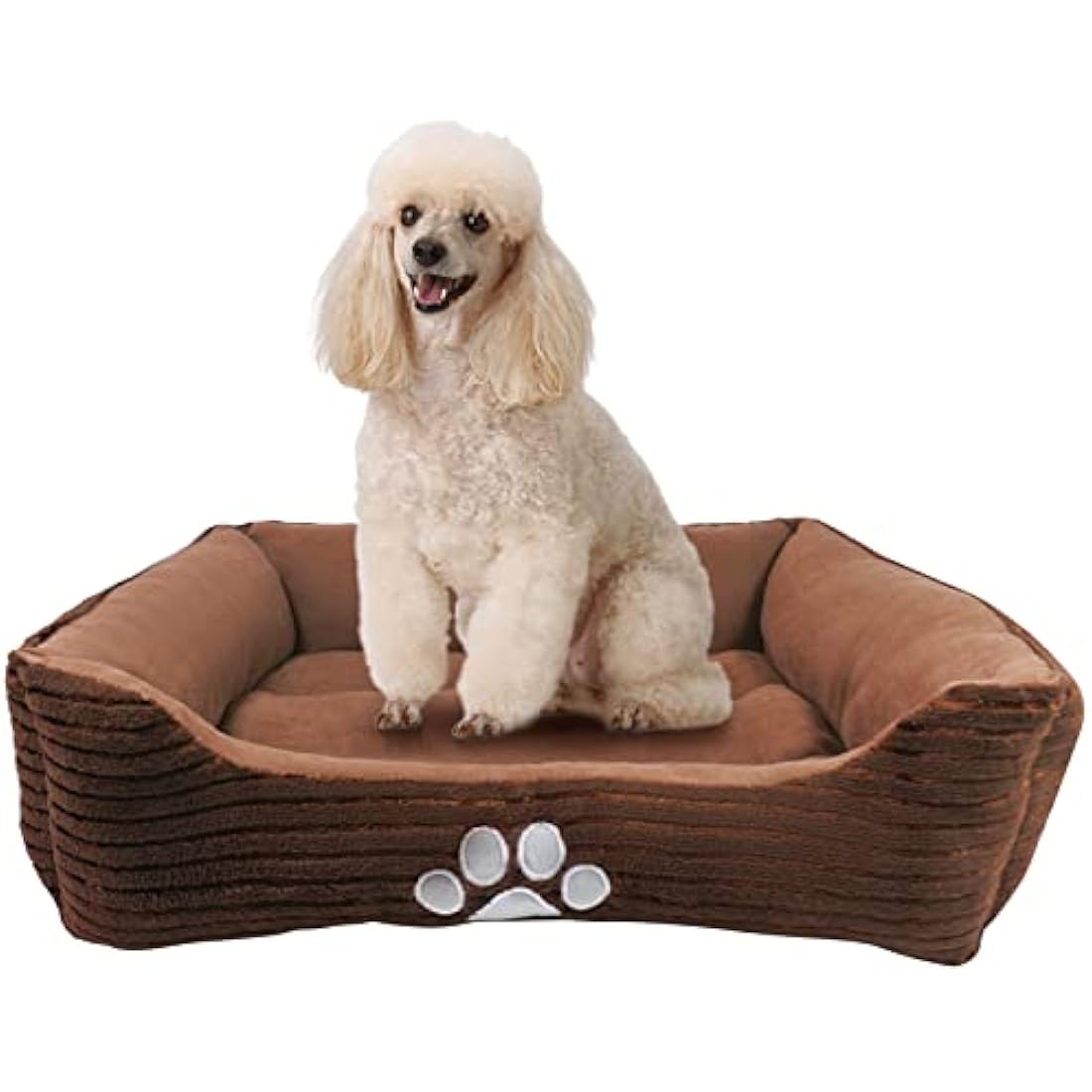 Happycare Textiles Reversible Rectangle Pet Bed - Faux Suede & Corduroy