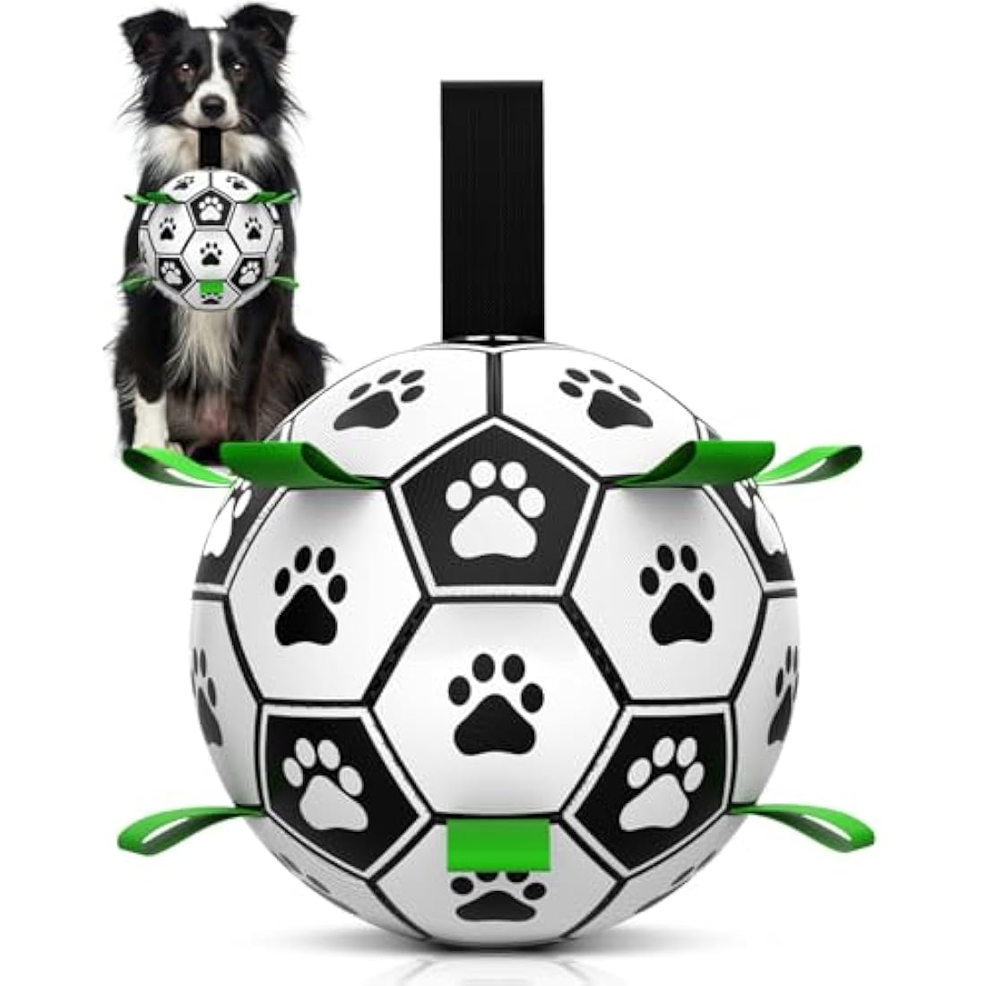 HETOO Interactive Dog Football Toy with Grab Tabs - Durable 6 Inch Ball