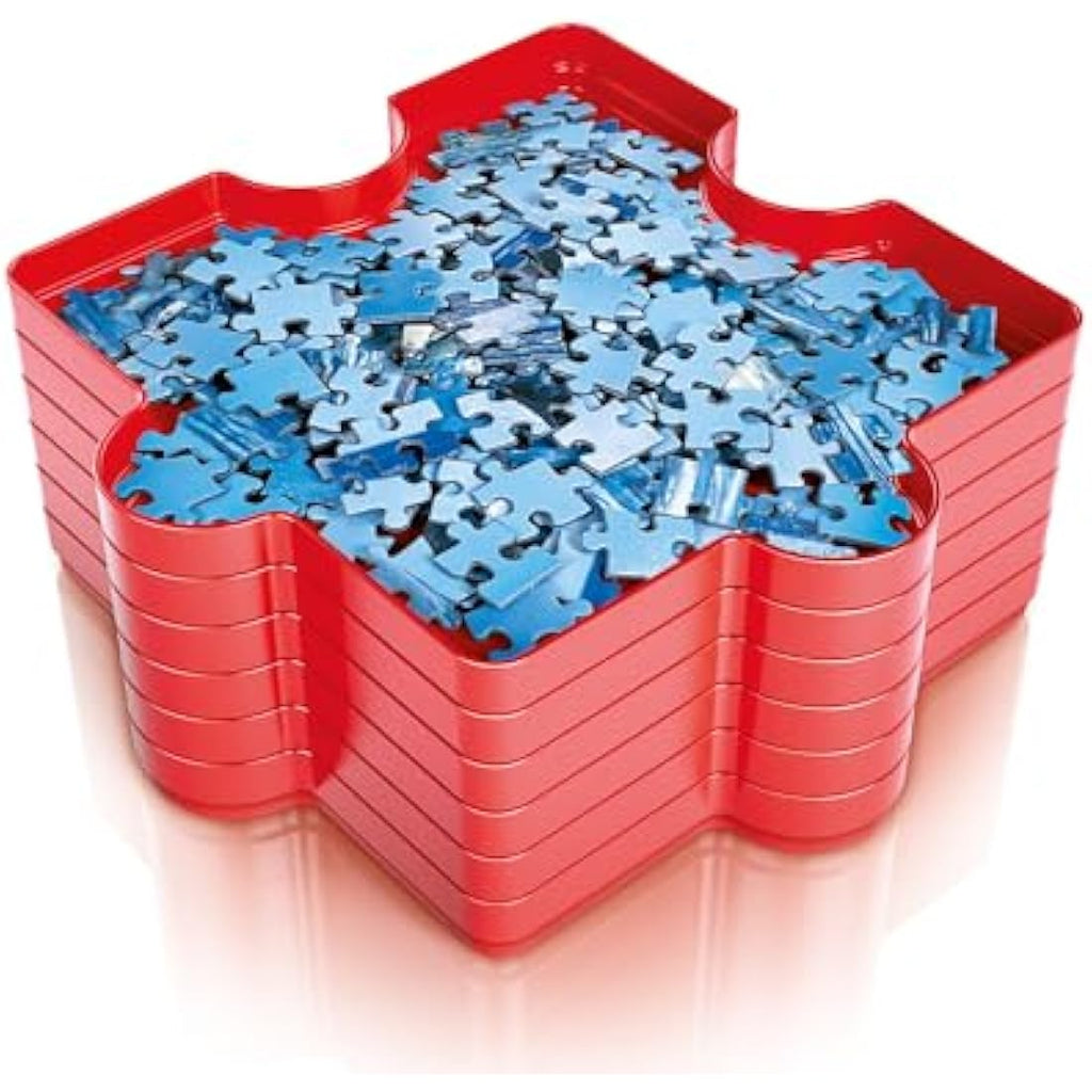Clementoni Puzzle Sorter – 6 Stackable Trays for Jigsaw Puzzles up to 1000pc