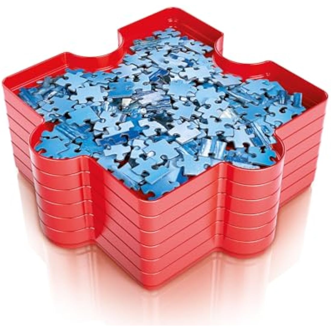 Clementoni Puzzle Sorter – 6 Stackable Trays for Jigsaw Puzzles up to 1000pc