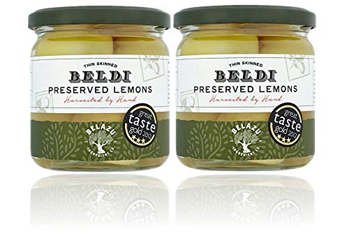 Belazu Beldi Preserved Lemons – Gourmet Mediterranean Lemons (350g) | 2 Pack