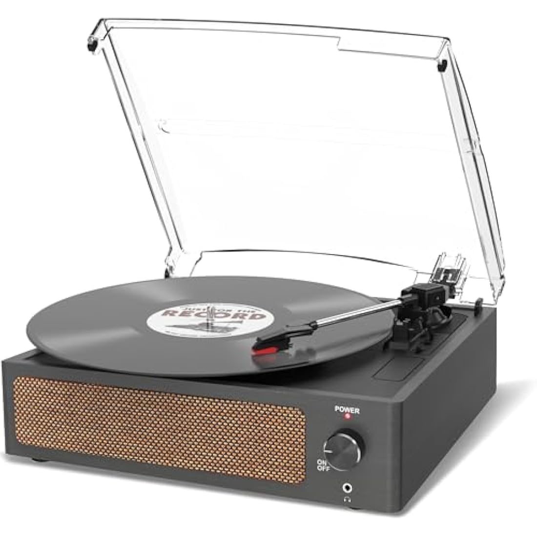 Jolof Store Vintage Vinyl Record Player – 3-Speed Belt-Driven Turntable