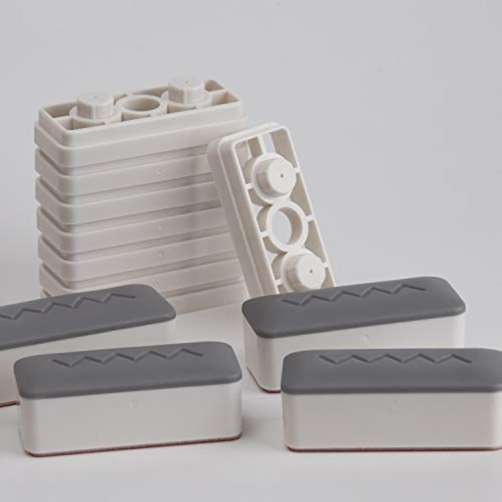 LUTER Universal Toilet Seat Bumper Kit | 8pcs Adhesive Buffer Set