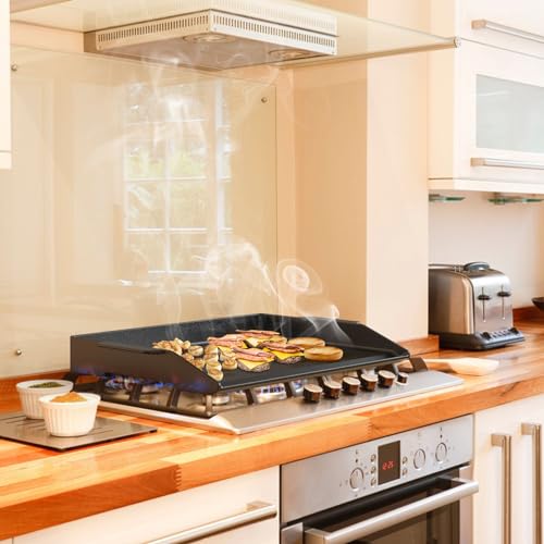 Onlyfire Enamelled Cast Iron Griddle Plancha | 23x16 Non-Stick Grill Plate