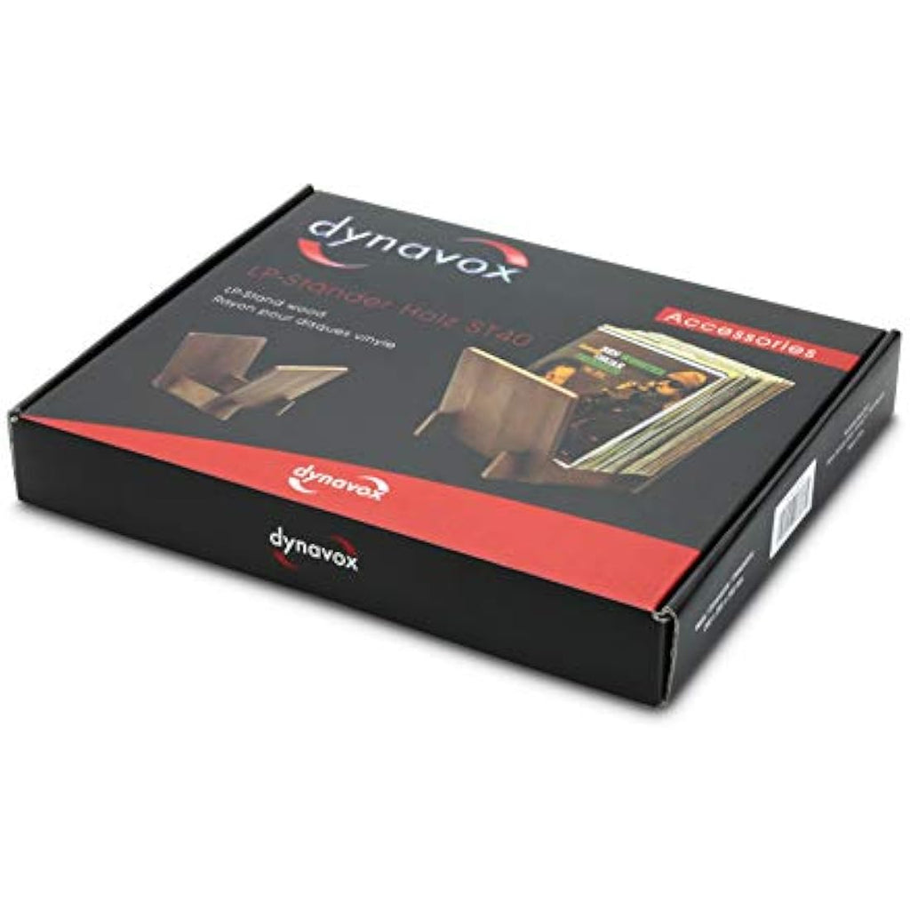 Dynavox Pine Wood Vinyl Record Storage Box | Holds 40 LPs – Light Brown