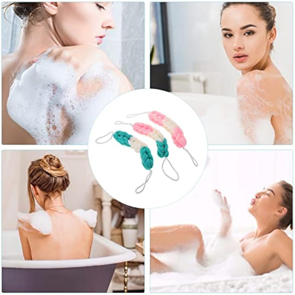 Bath Shower Mesh Puff - 3pcs Exfoliating Loofah Scrubber