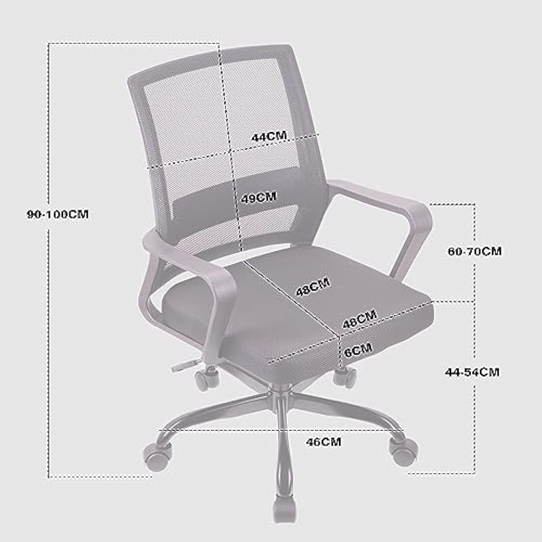 T-THREE Ergonomic Mesh Office Chair - Adjustable Swivel Desk Chair