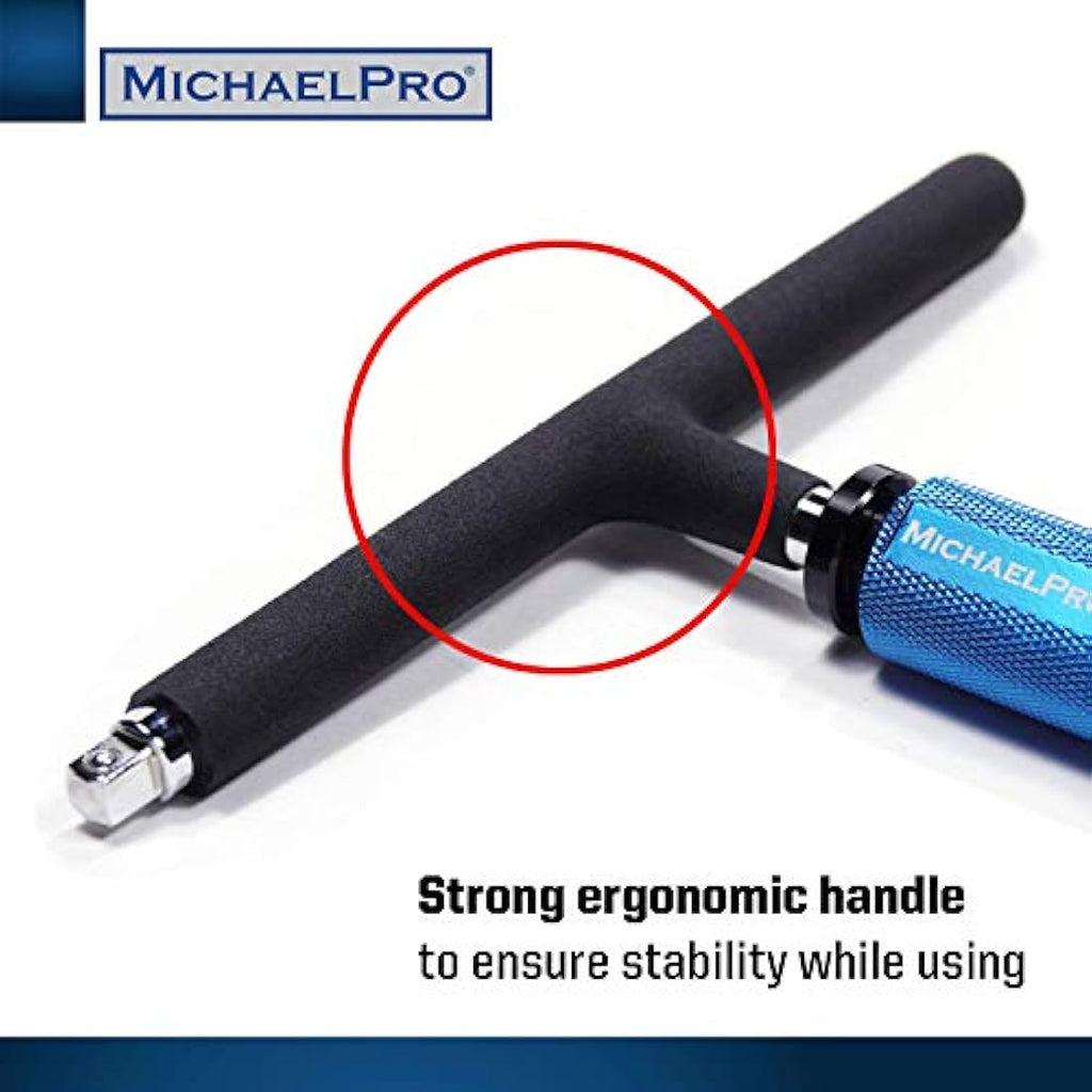 MichaelPro T-Handle Wrench Set | 1/4" & 3/8" Drive 2-Way Adjustable Spanner