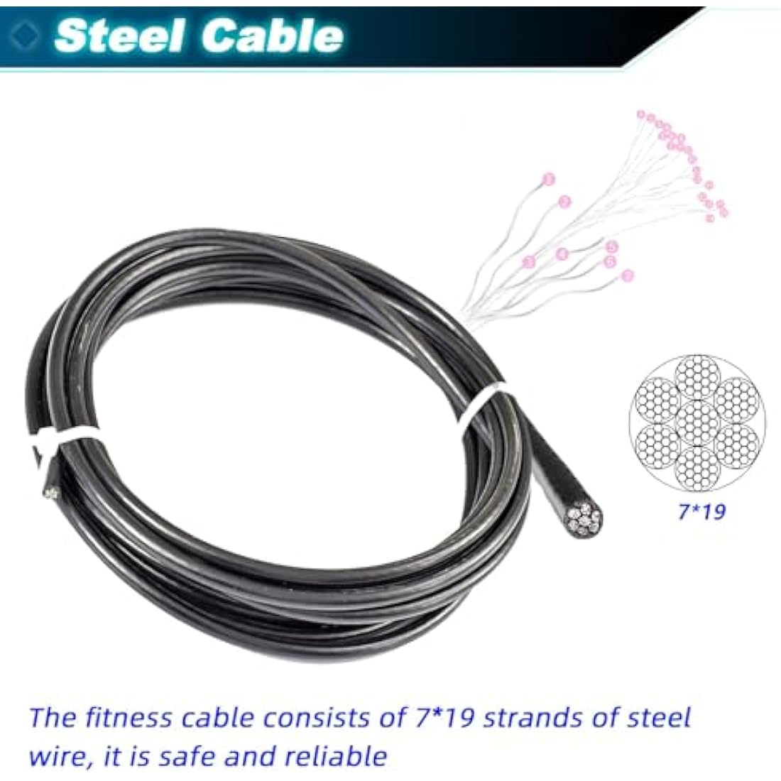 Fitness Pulley Cable | 6mm Heavy Duty Steel Gym Wire
