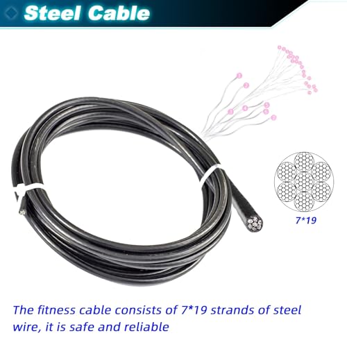 Jolof Store 25m Gym Pulley Cable – 6mm Heavy Duty Steel Wire Rope