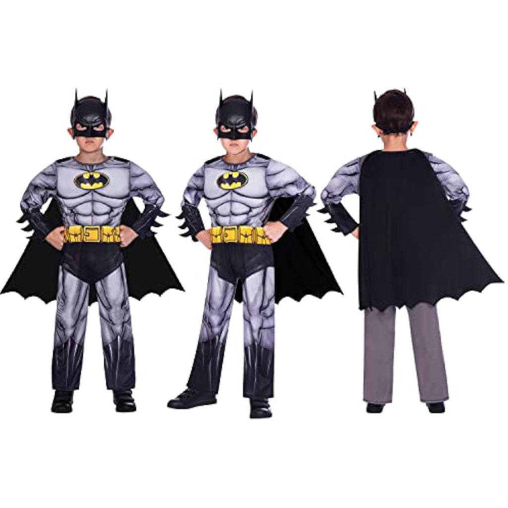 Batman Classic Boys Costume – Padded Jumpsuit with Cape & Mask (4-6yr)
