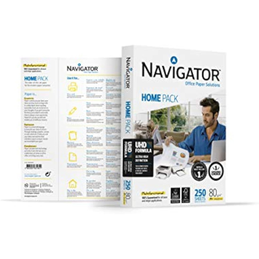 Navigator A4 80gsm Printer Paper | Jam-Free FSC White Copy Paper (250 Sheets)