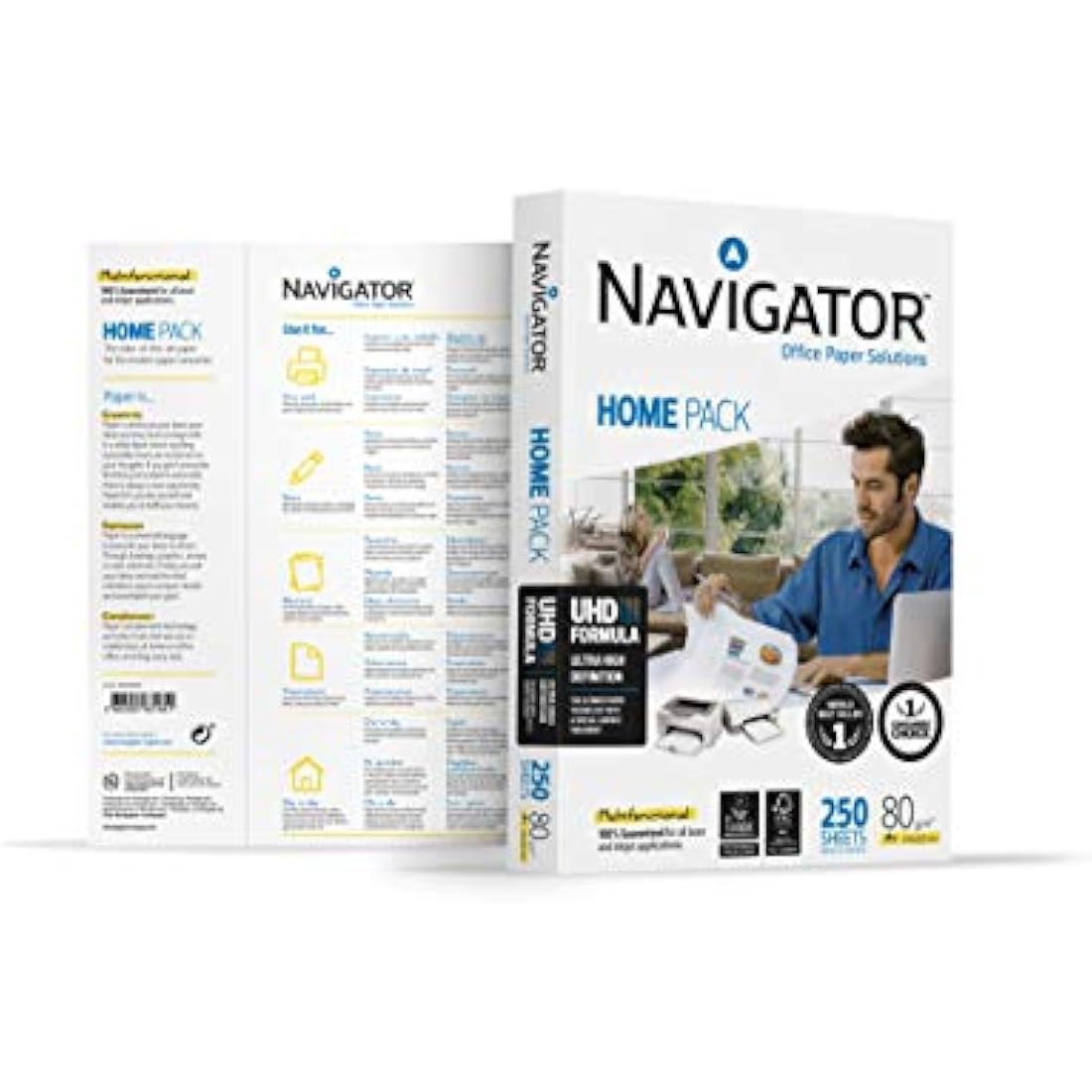 Navigator A4 80gsm Printer Paper | Jam-Free FSC White Copy Paper (250 Sheets)