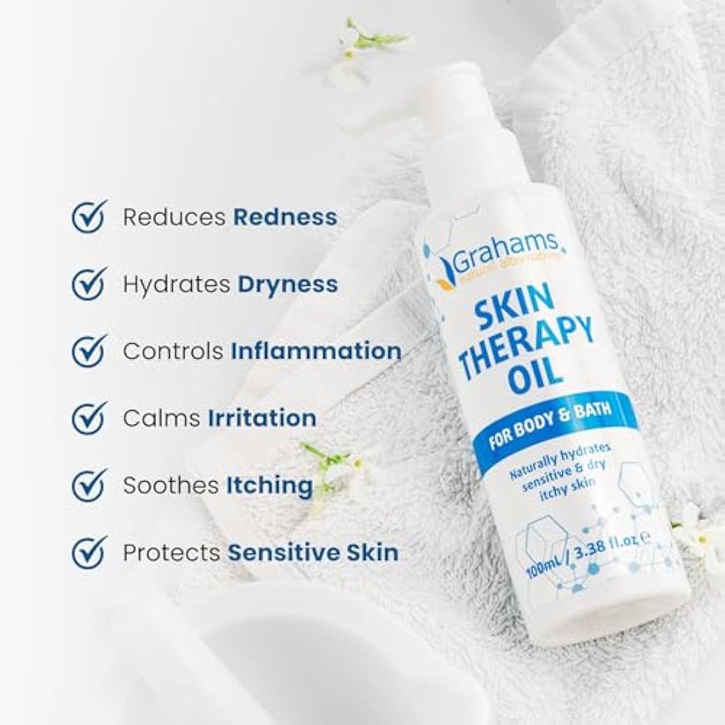 Grahams Natural Skin Therapy Body Oil – Eczema & Itch Relief (220ml)