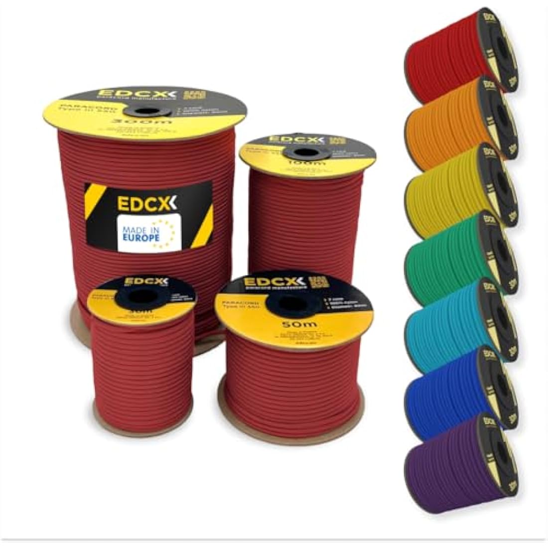 EDCX 550 Paracord – 4mm 7-Strand Nylon Rope for Camping and DIY