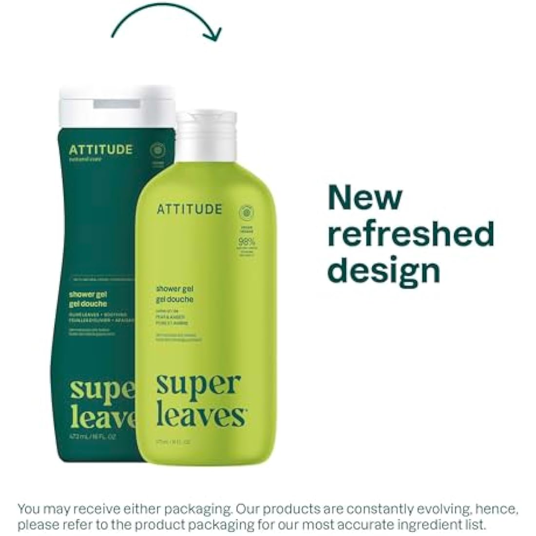 ATTITUDE Natural Body Wash | EWG Verified Olive Leaves Gel – 473 mL