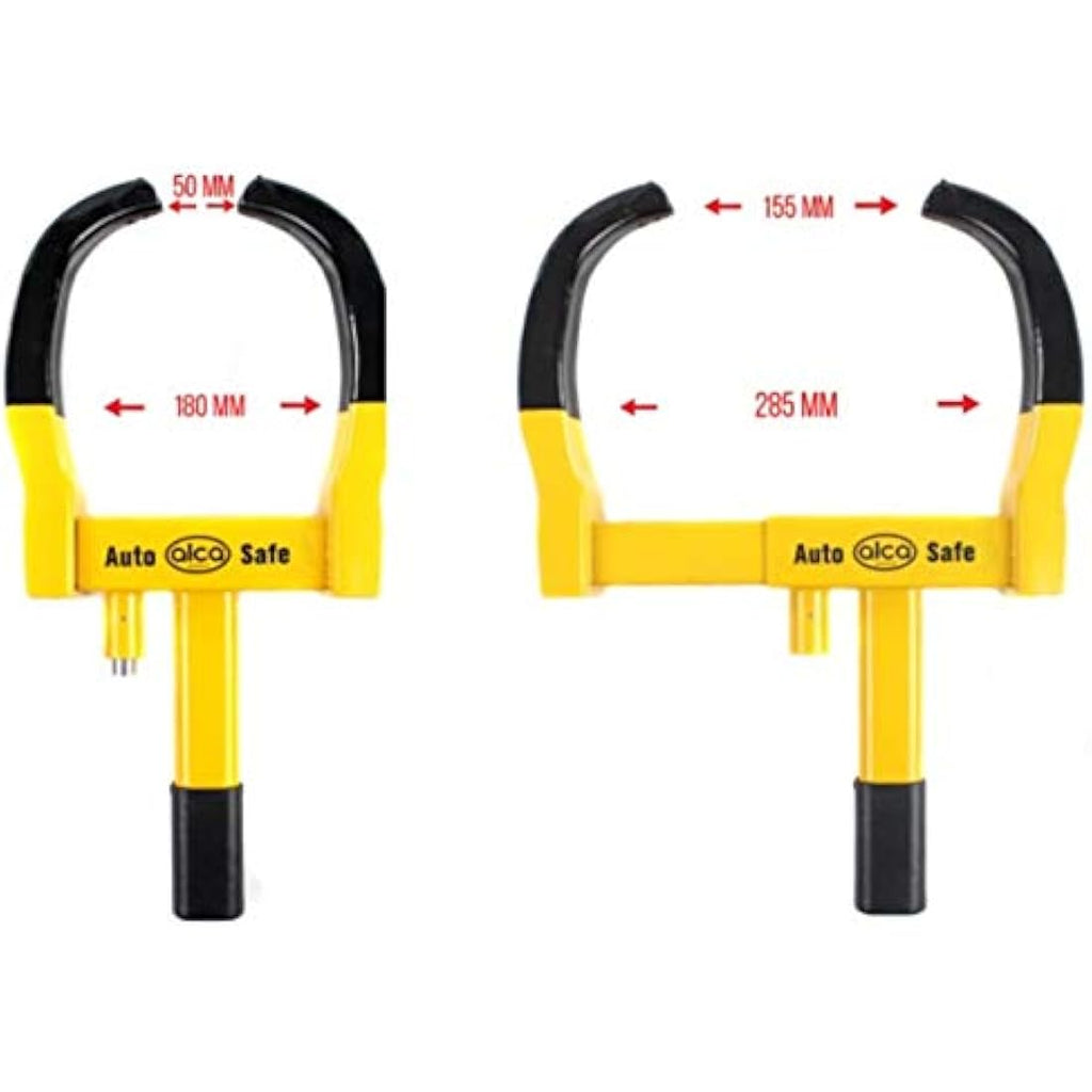 Alca Germany Heavy Duty Wheel Clamp Anti-Theft Lock for Cars & Trailers