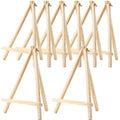 HAKZEON 8 Pack Tabletop Easel | 30cm Adjustable Pine Wood Painting Stand