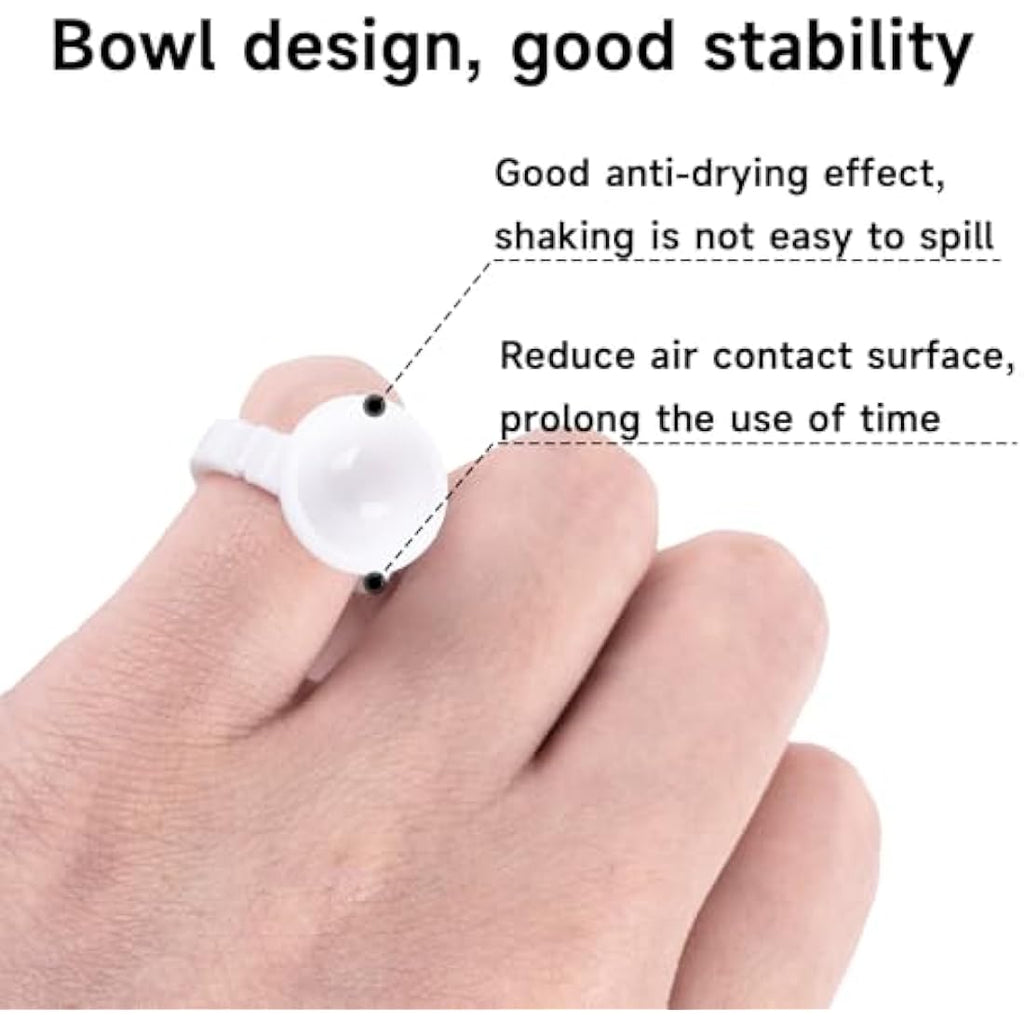 Eyelash Glue Holder Rings – 100PCS Disposable Lash Extension Cups