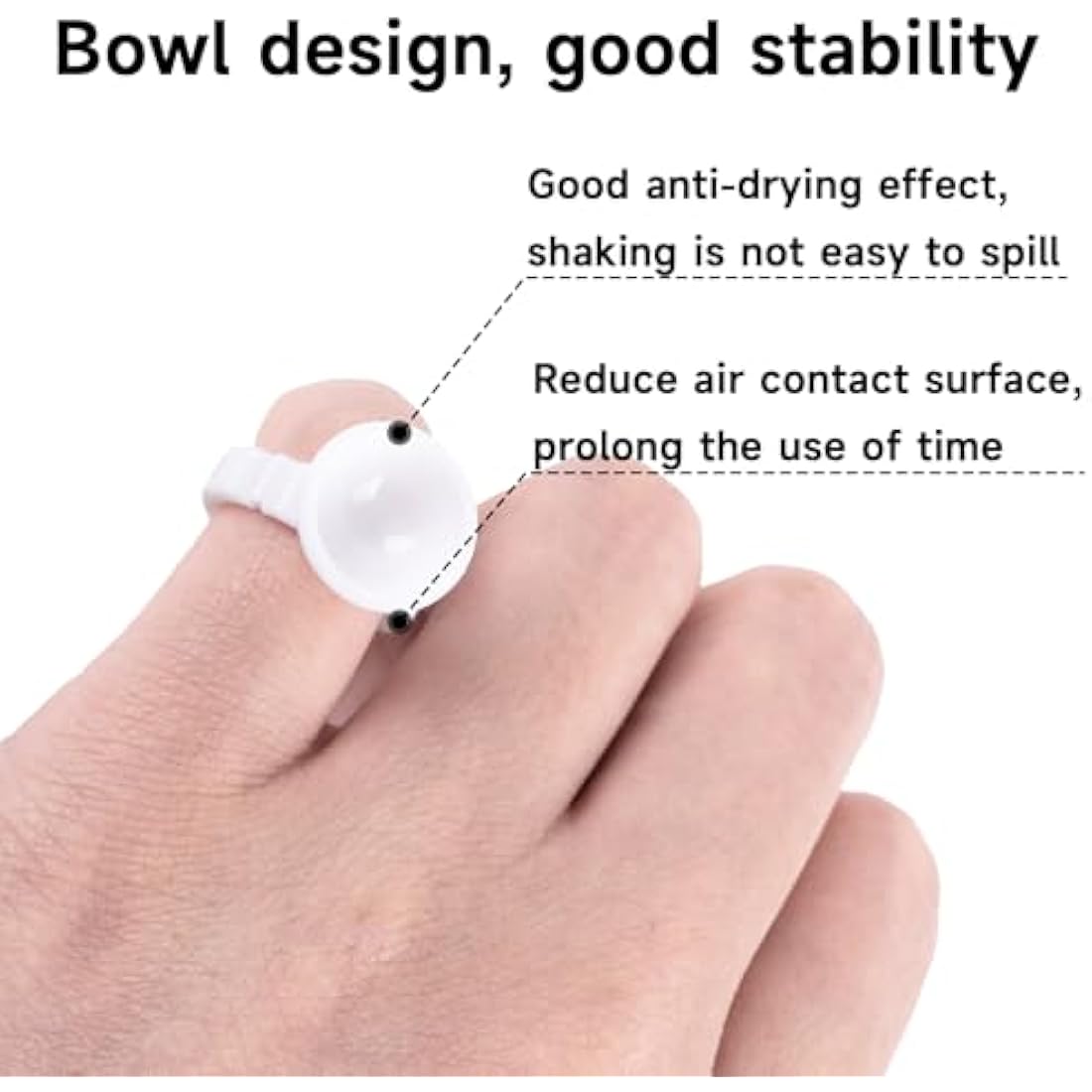 Eyelash Glue Holder Rings – 100PCS Disposable Lash Extension Cups