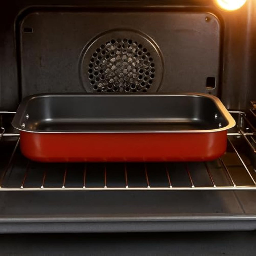 Menax Non-Stick Roasting Pan Set – 3 Piece Aluminum Oven Baking Trays