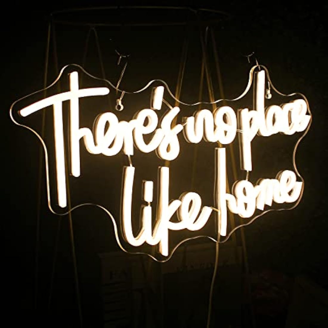 Looklight There's No Place Like Home Neon Sign | Warm White LED Wall Decor
