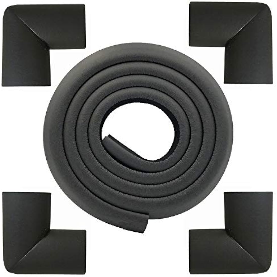 M2cbridge L-Shape Extra Thick Foam Edge Guard & Corner Protectors - Black